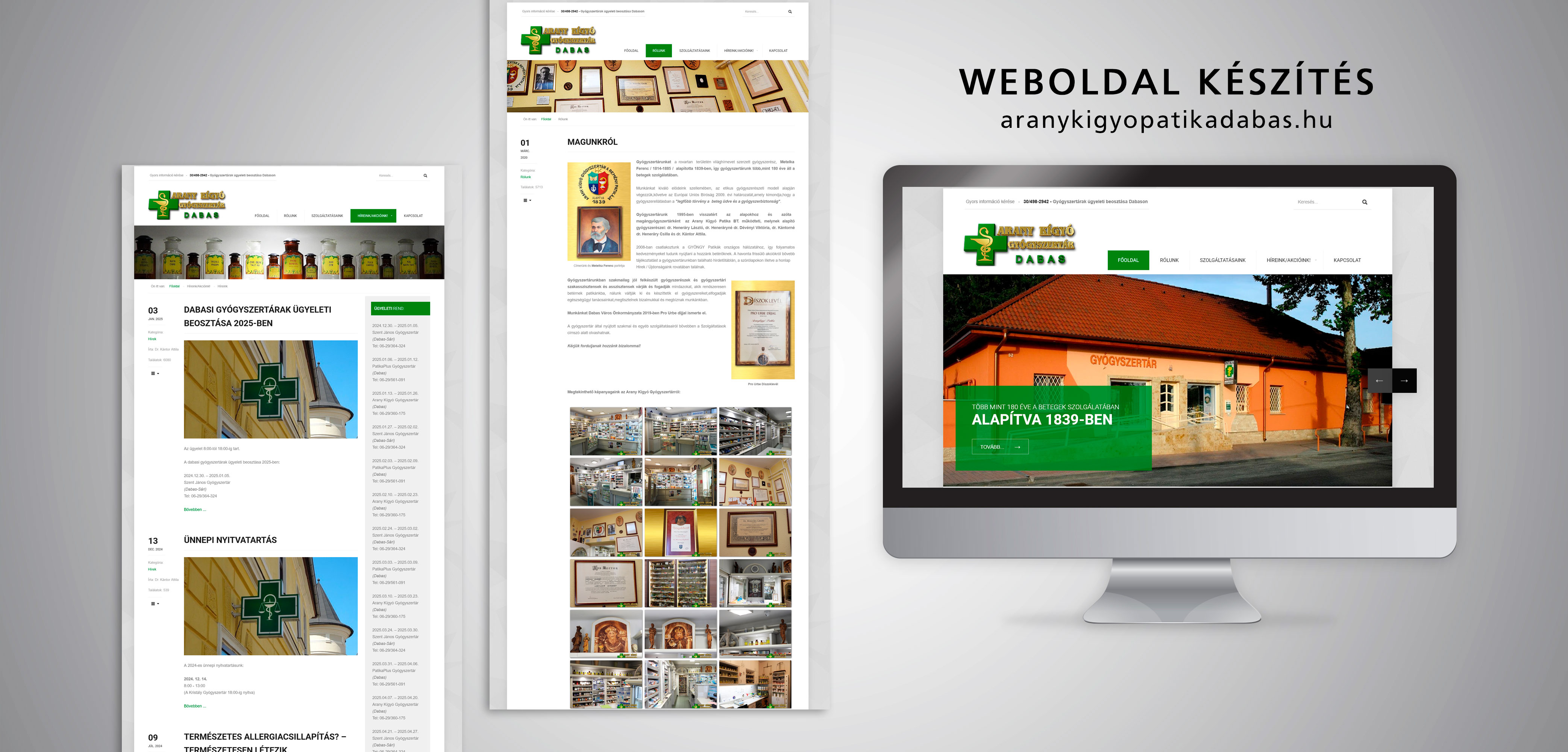 Weboldal készítés referencia